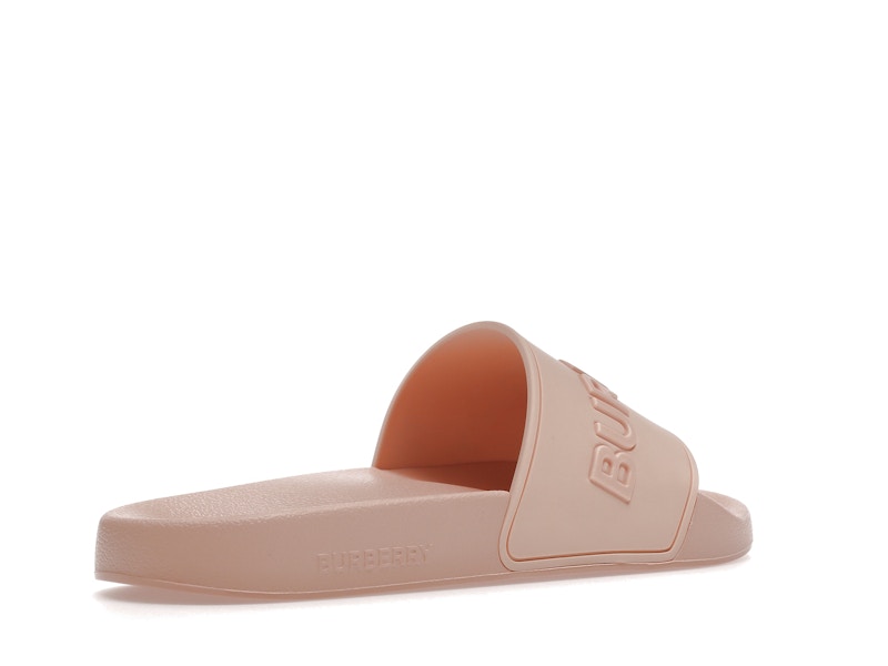 Burberry Embossed Logo Slides Peach Pink (Women's)