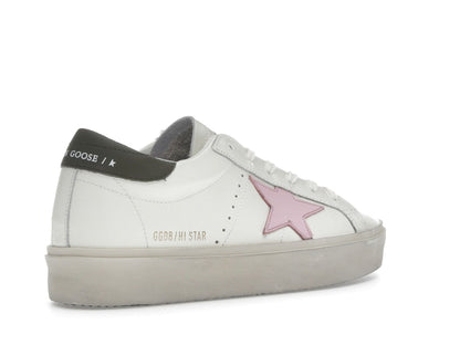Golden Goose Hi Star White Pink Silver (Women's)