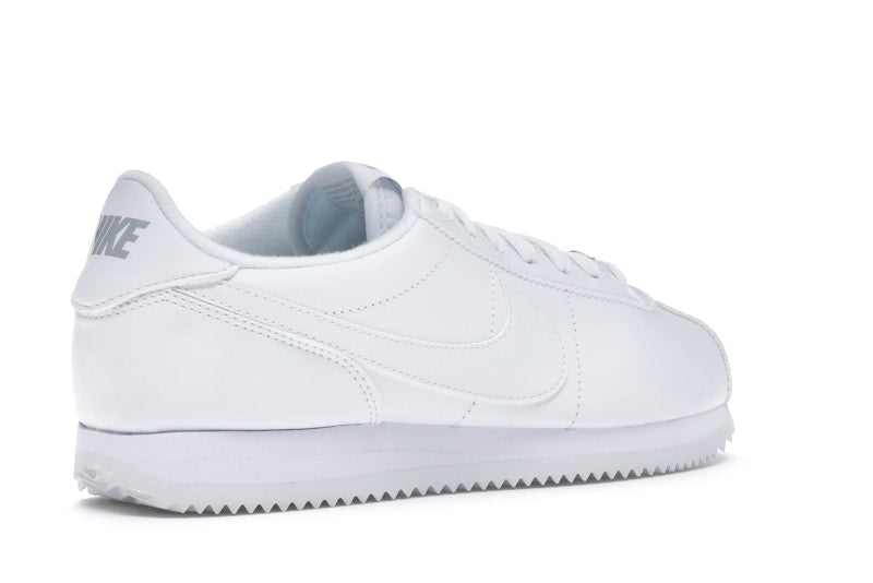 Nike Cortez Basic Leather White White-Wolf Grey-Mtllc Silver