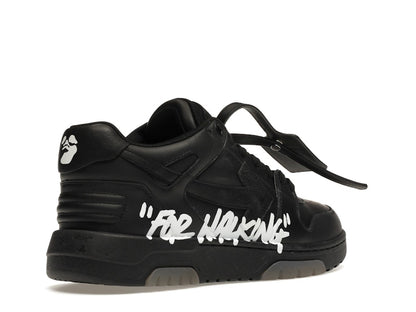 OFF-WHITE OOO Low Tops "For Walking" Black White