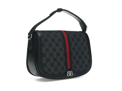 Gucci x Balenciaga The Hacker Project Medium Shoulder Bag Black