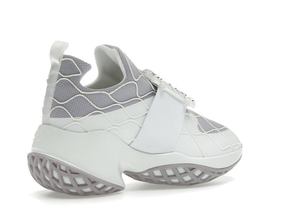 Roger Vivier Viv' Run Fabric White Purple Crystal Buckle (Women's)