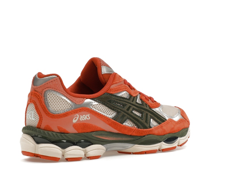 ASICS Gel-NYC Oatmeal Forest Green Orange