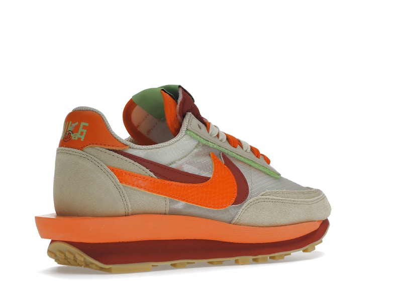 Nike LD Waffle sacai CLOT Kiss of Death Net Orange Blaze