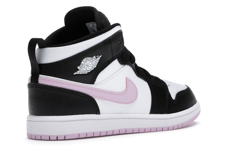 Jordan 1 Mid White Black Light Arctic Pink (PS)