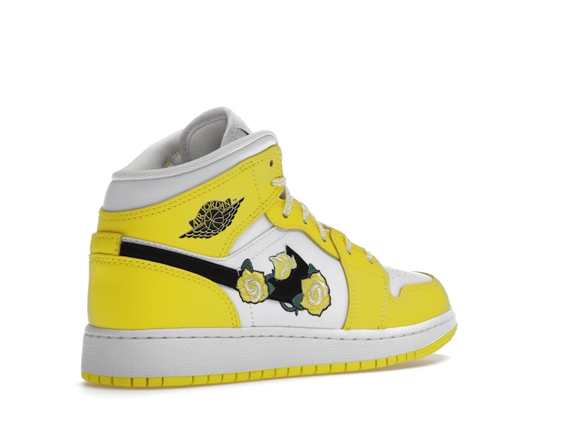 Jordan 1 Mid Dynamic Yellow Floral (GS)