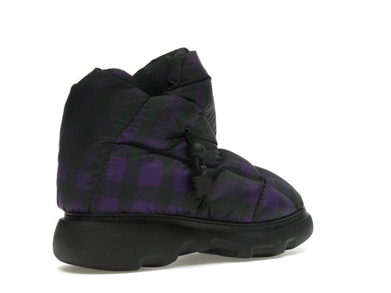 Burberry Check Pillow Boot Black Purple (Women's)