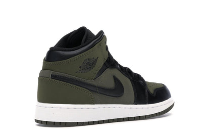 Jordan 1 Mid Olive Canvas Black (GS)