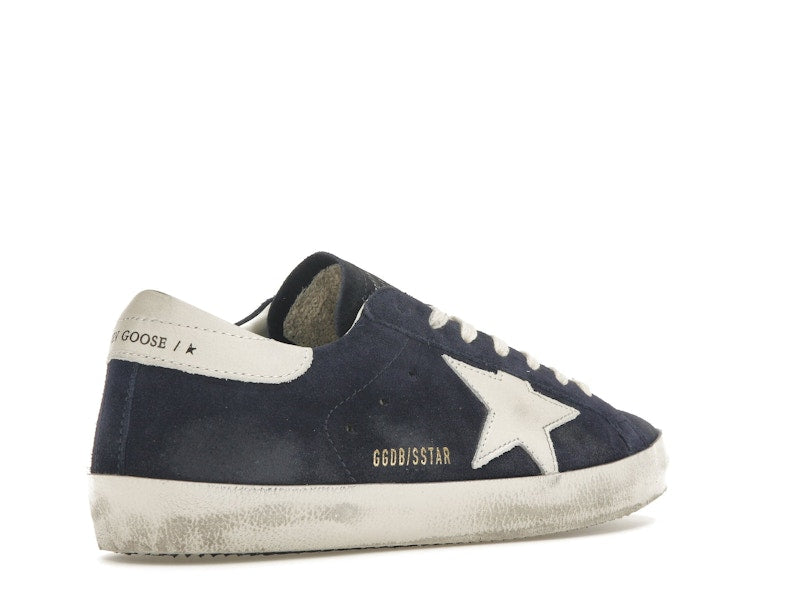 Golden Goose Super-Star Navy Suede White