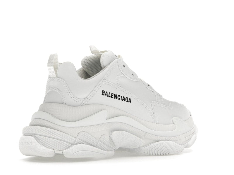 Balenciaga Triple S Synthetic Leather Triple White (Women's)