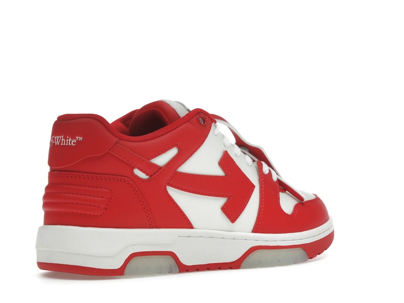 OFF-WHITE Out Of Office OOO Low Tops Red White