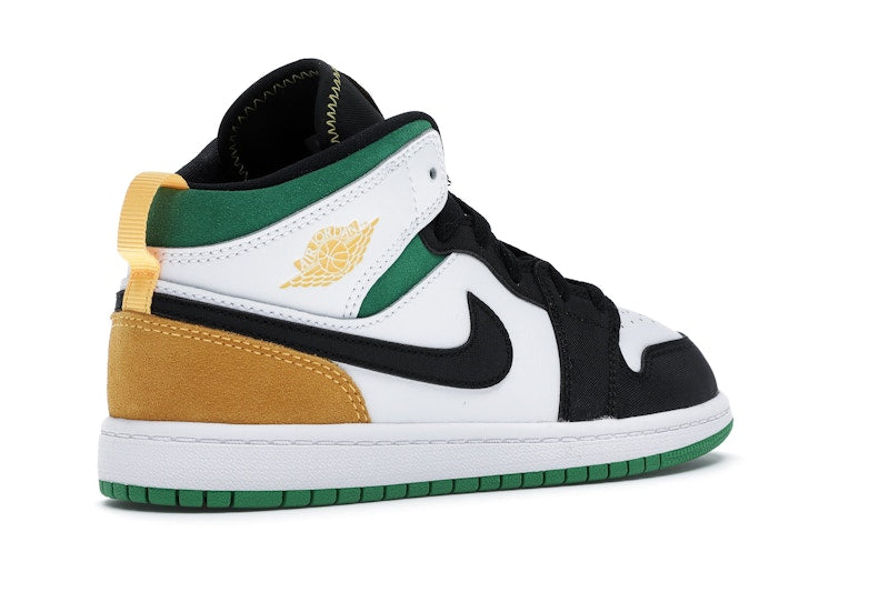 Jordan 1 Mid SE White Laser Orange Lucky Green (PS)