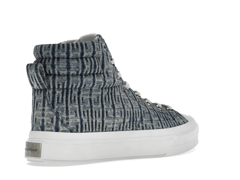 Givenchy City High Top In 4G Denim Blue White