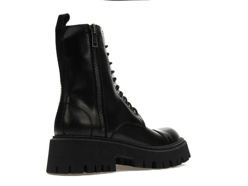 Balenciaga Tractor 20mm Zip Up Boot Black
