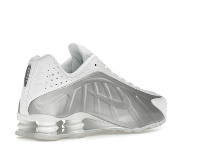 Nike Shox R4 White Bright Crimson Metallic Silver