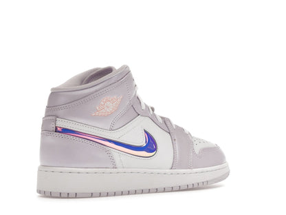 Jordan 1 Mid SE Barely Grape Iridescent Swoosh (GS)
