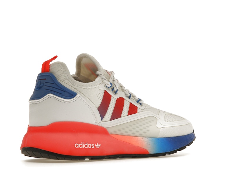 adidas ZX 2K Boost White Solar Red Blue