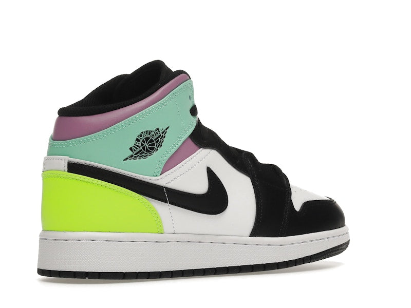 Jordan 1 Mid Pastel Black Toe (GS)