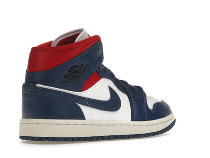 Jordan 1 Mid French Blue Gym Red (Women's)