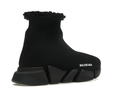 Balenciaga Speed 2.0 Recycled Fake Fur Black (Women's)