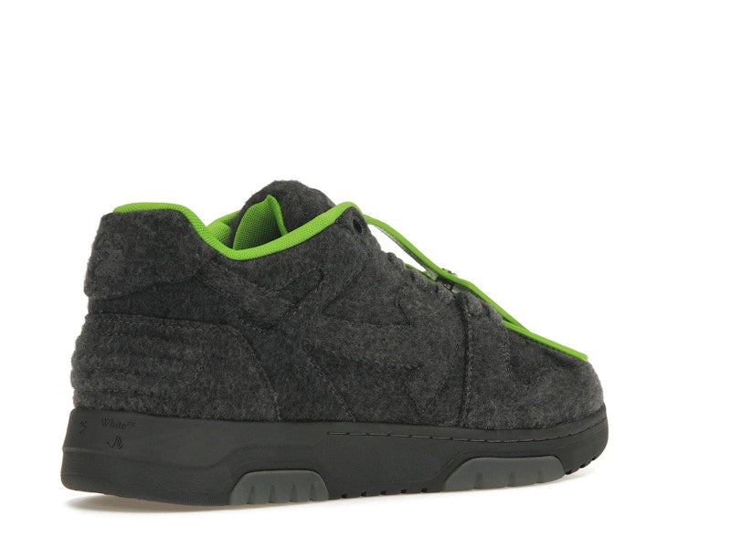 OFF-WHITE Out Of Office "OOO" Low Tops Grey Green Wool