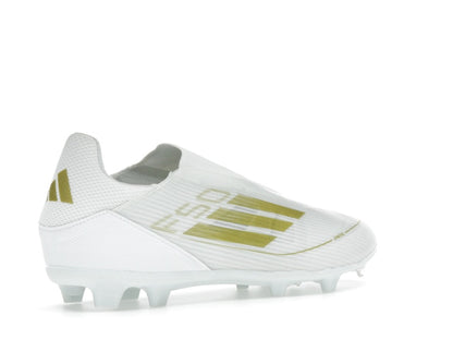 adidas F50 League Laceless Firm/Multi-Ground Cloud White Gold Metallic