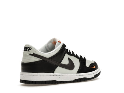 Nike Dunk Low Black Bright Mandarin Mini Swoosh (GS)