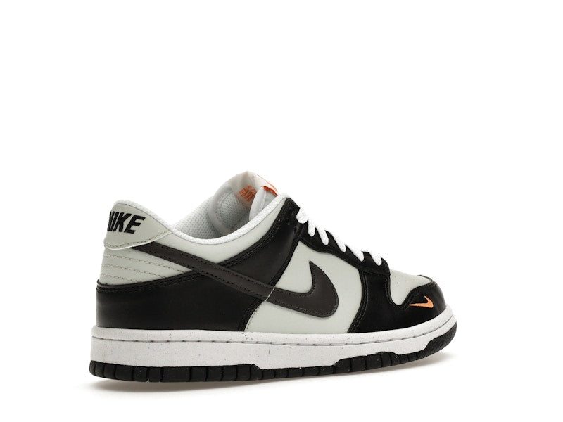 Nike Dunk Low Black Bright Mandarin Mini Swoosh (GS)