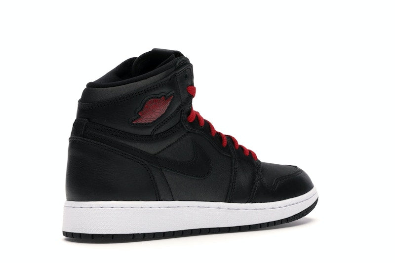 Jordan 1 Retro High Black Satin Gym Red Black (GS)