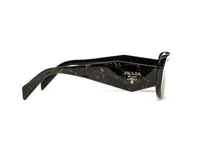 Prada Sunglasses PR 17WSF Black/Yellow Marble/Dark Brown (PR17WSF-19D01T-51)