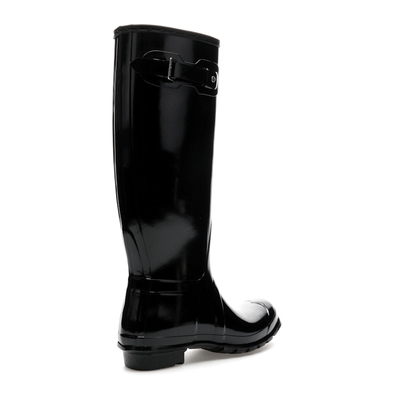 Hunter Original Tall Gloss Rain Boots Black (Women's)