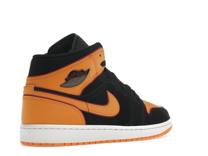 Jordan 1 Mid Fat Tongue Black Orange