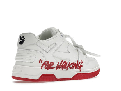 OFF-WHITE Out Of Office "OOO" Low Tops For Walking White White Red SS22