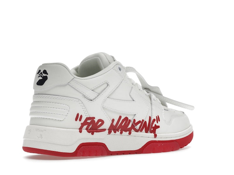 OFF-WHITE Out Of Office "OOO" Low Tops For Walking White White Red SS22