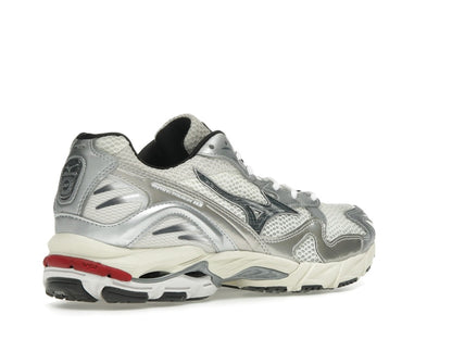Mizuno Wave Rider 10 White Black Rythmic Red