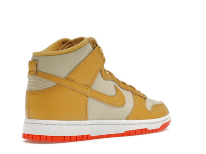 Nike Dunk High Wheat Gold Safety Orange