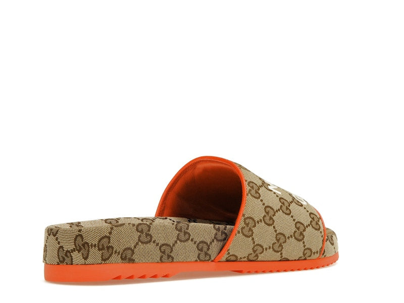 Gucci x The North Face GG Slide Orange Beige Ebony Original GG Canvas