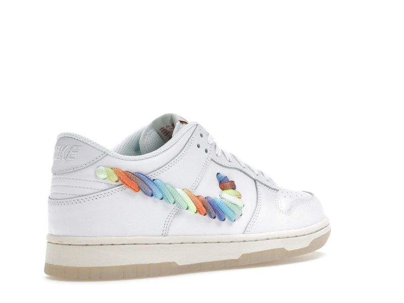 Nike Dunk Low SE Rainbow Lace Swoosh White (GS)