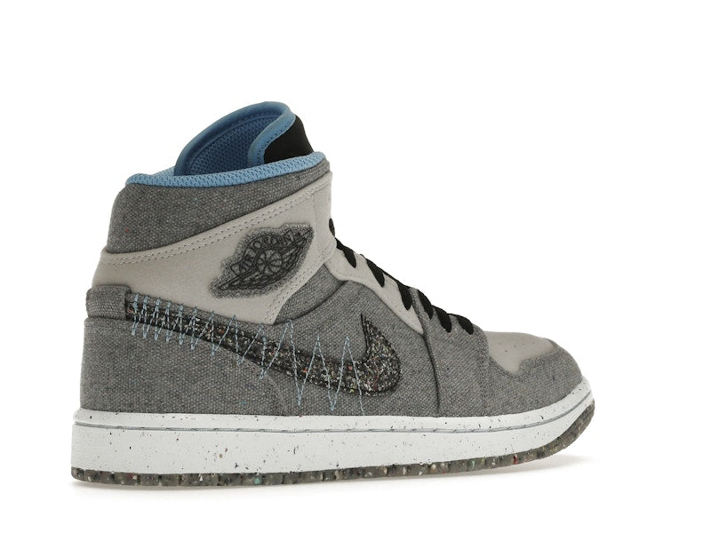 Jordan 1 Mid Crater Grey University Blue