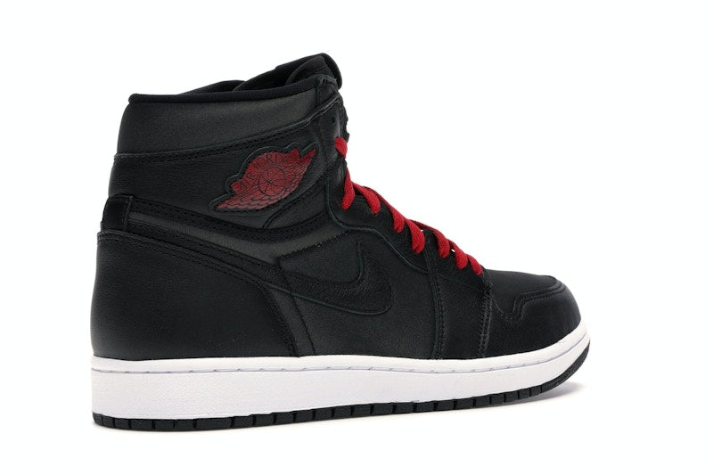 Jordan 1 Retro High Black Satin Gym Red