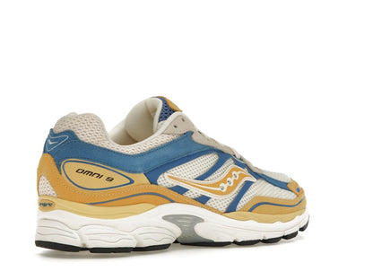 Saucony ProGrid Omni 9 Premium Cream Yellow Royal Blue