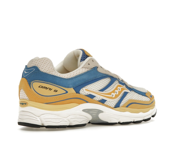 Saucony ProGrid Omni 9 Premium Cream Yellow Royal Blue