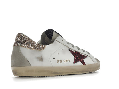 Golden Goose Super-Star White Red Glitter (Women's)