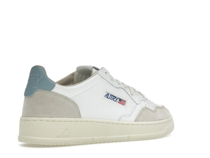 Autry Medalist Leather Low White Silver Blue