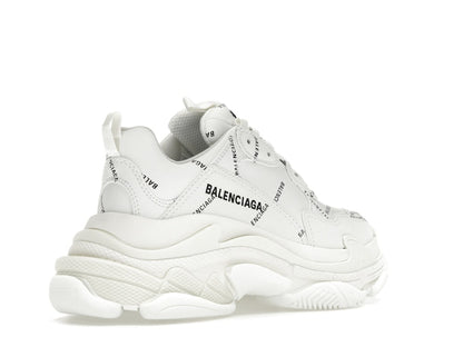 Balenciaga Triple S Allover Logo White (Women's)