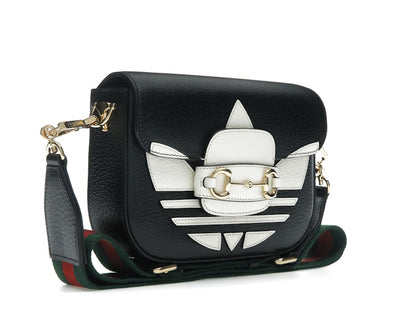 Gucci x adidas Horsebit 1955 Shoulder Bag Black/White