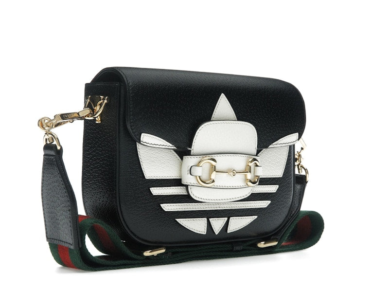 Gucci x adidas Horsebit 1955 Shoulder Bag Black/White