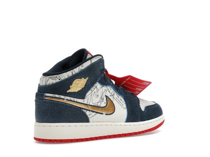 Jordan 1 Mid SE Take Flight Gold Swoosh (GS)