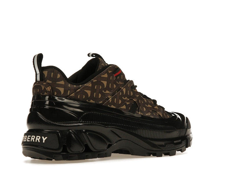 Burberry Arthur Monogram Print Black Bridle Brown