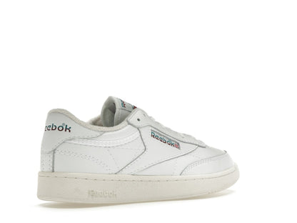 Reebok Club C 85 White Teal Burgundy Logo
